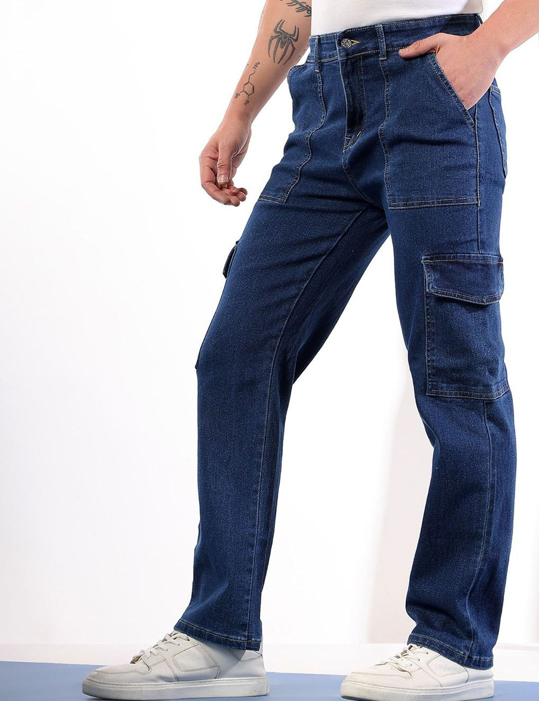 Kotty Men Comfort Regular Fit Mid-Rise Stretchable Cotton Jeans