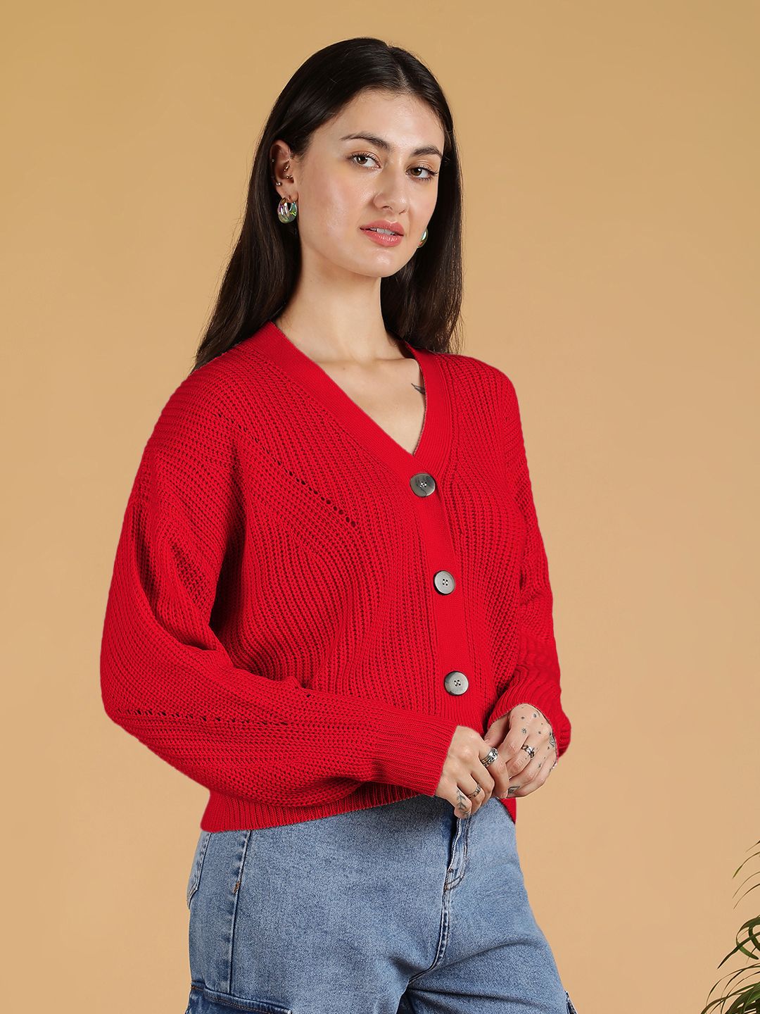 Kotty Women V-Neck Cardigan