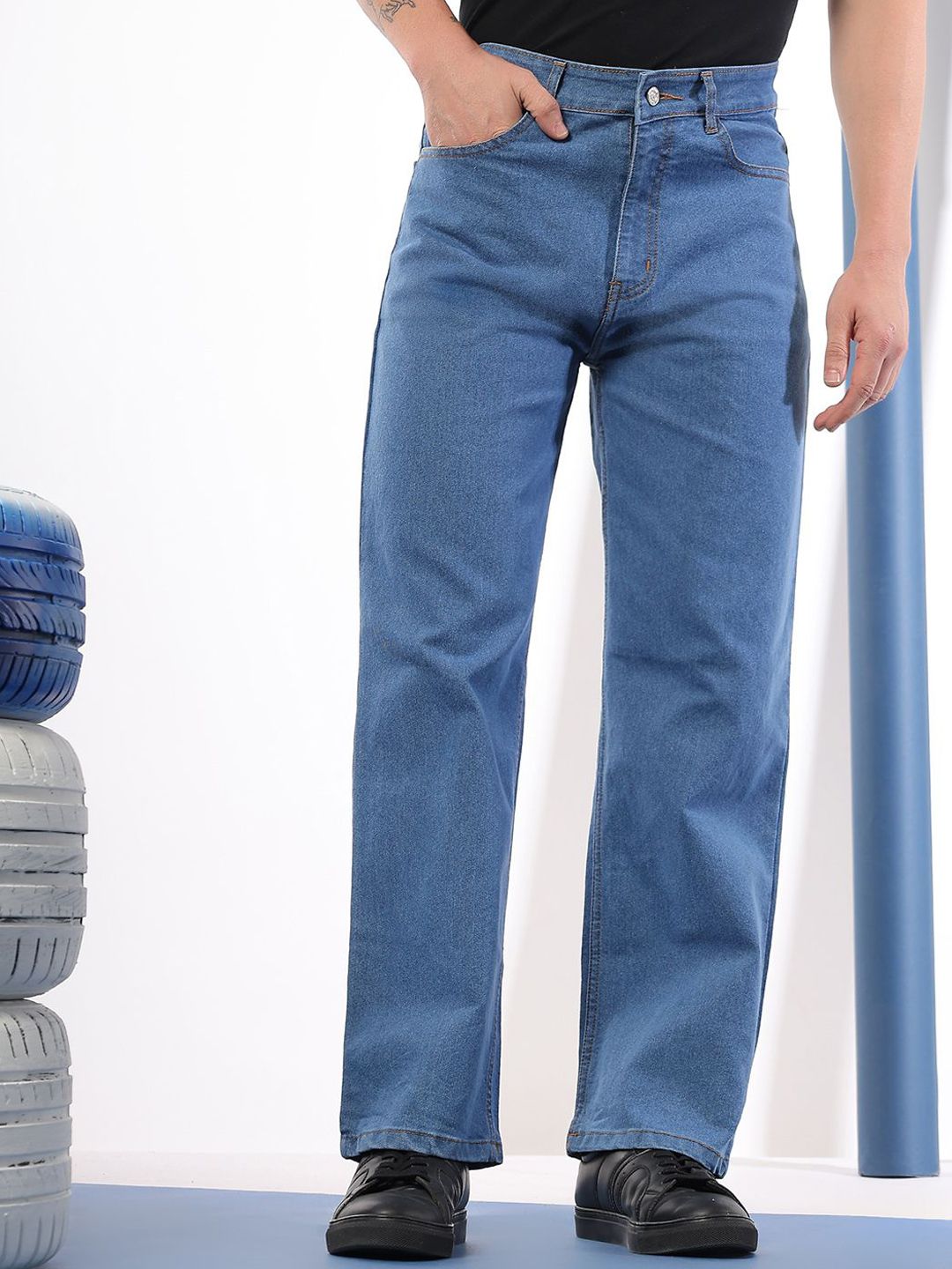 Kotty Men Comfort Regular Fit Mid-Rise Stretchable Jeans