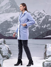 Kotty Women Notched Lapel Single-Breasted Overcoat