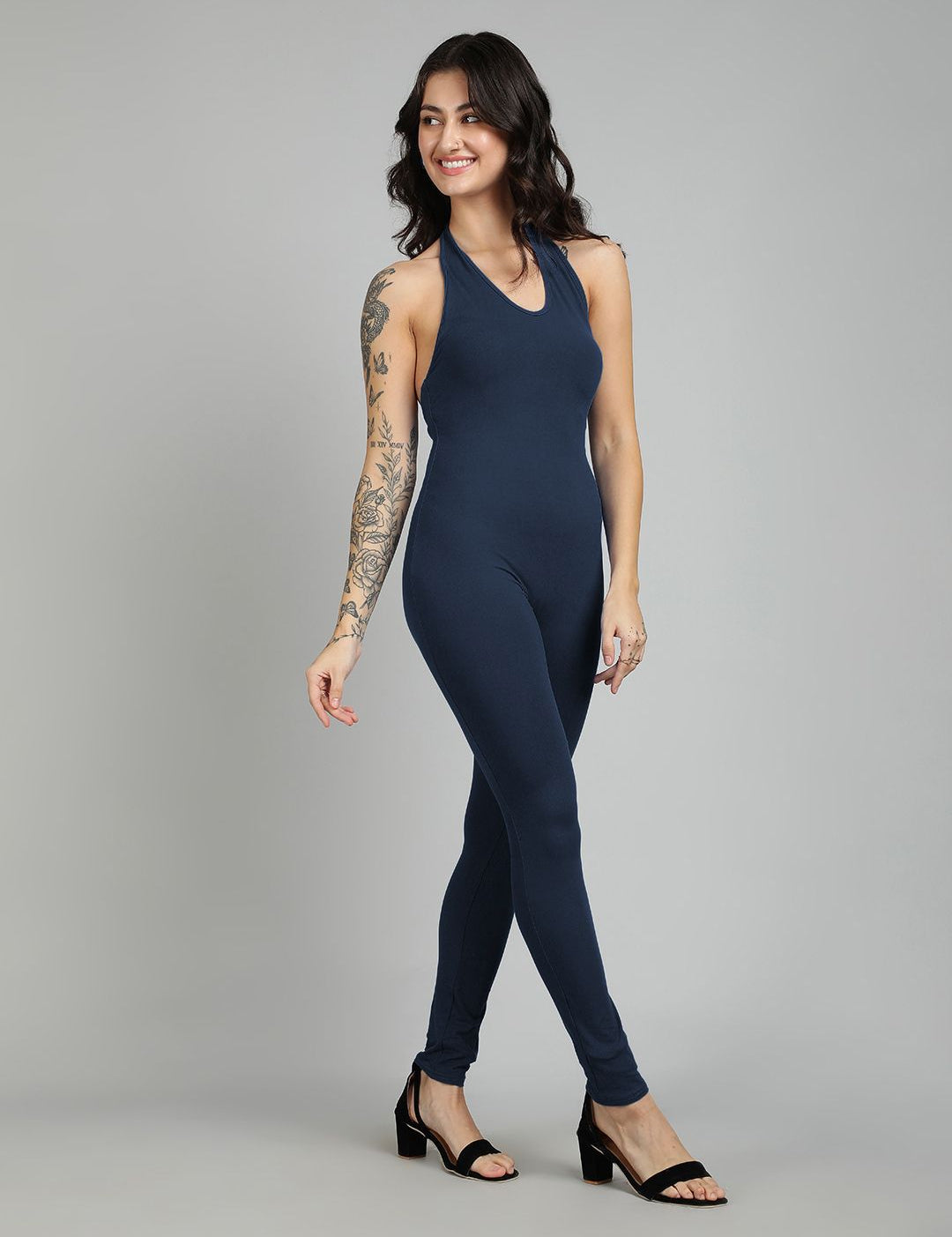 Kotty Women Halter Neck Basic Jumpsuit