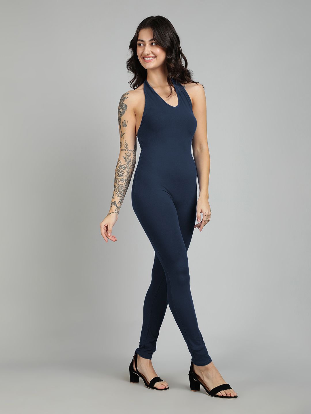 Kotty Women Halter Neck Basic Jumpsuit