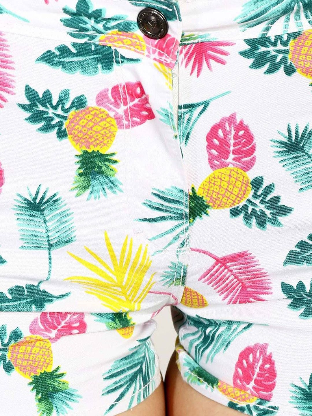 Kotty Women Floral Printed High-Rise Cotton Hot Pants Shorts