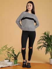 Kotty Women Colourblocked  Cotton Pullover