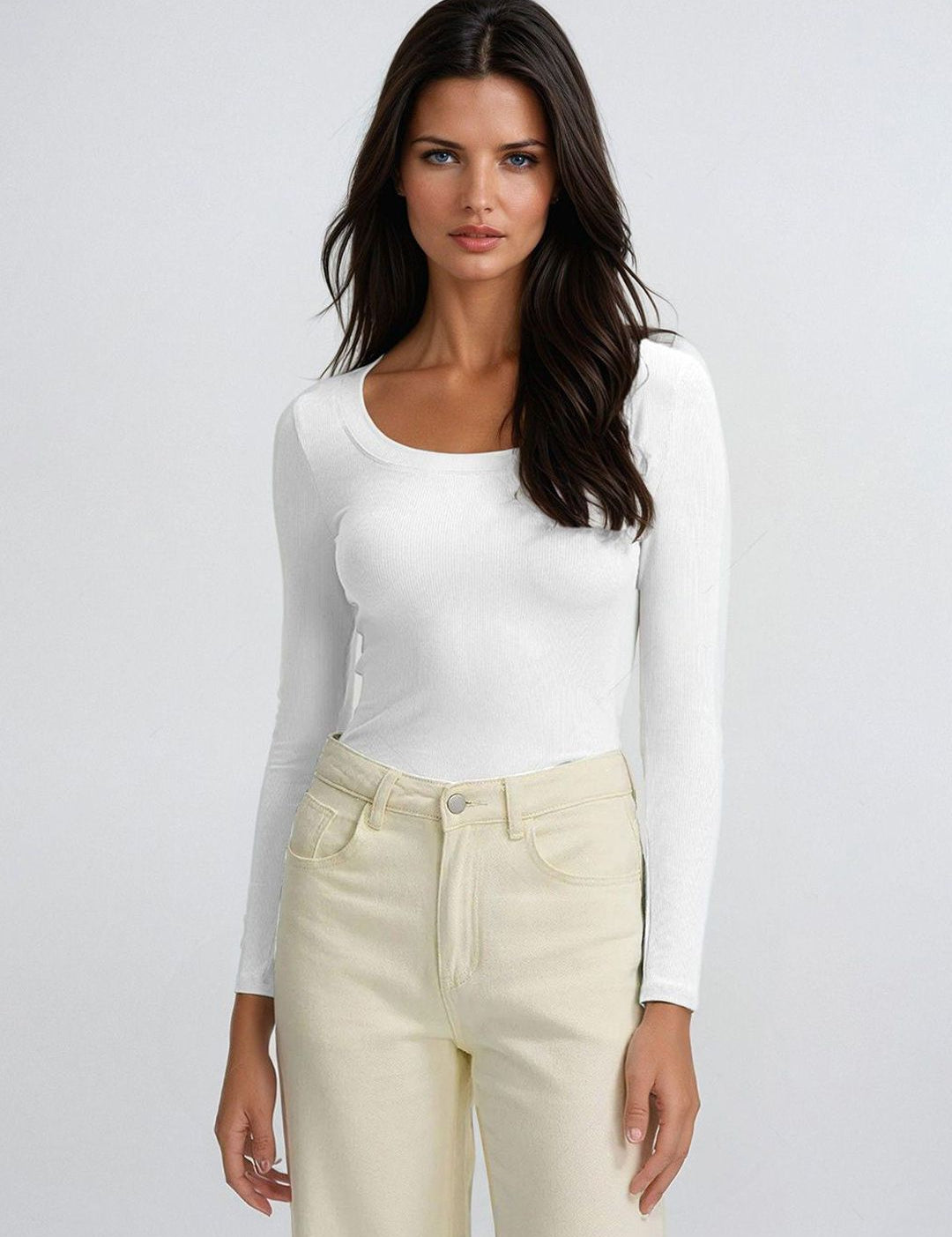 Kotty White and Maroon Scoop Neck T-Shirt with Trouser