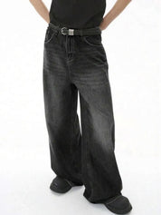 Kotty Men Wide Leg Low-Rise Light Fade Stretchable Jeans