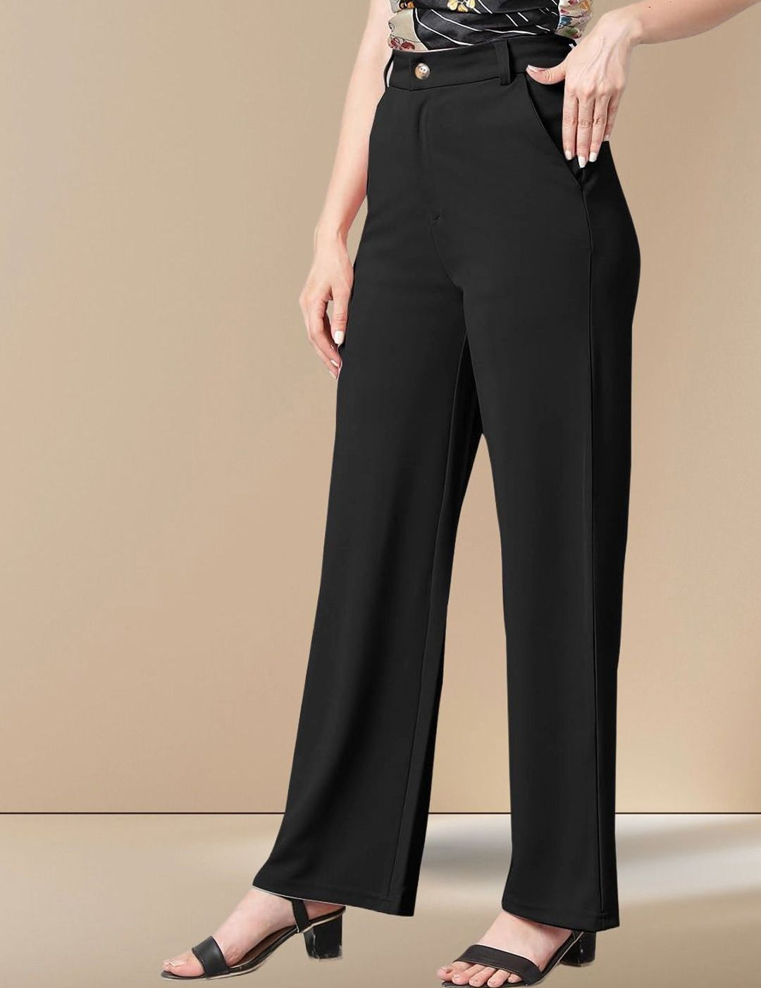 Kotty Women Straight Fit High-Rise Trousers