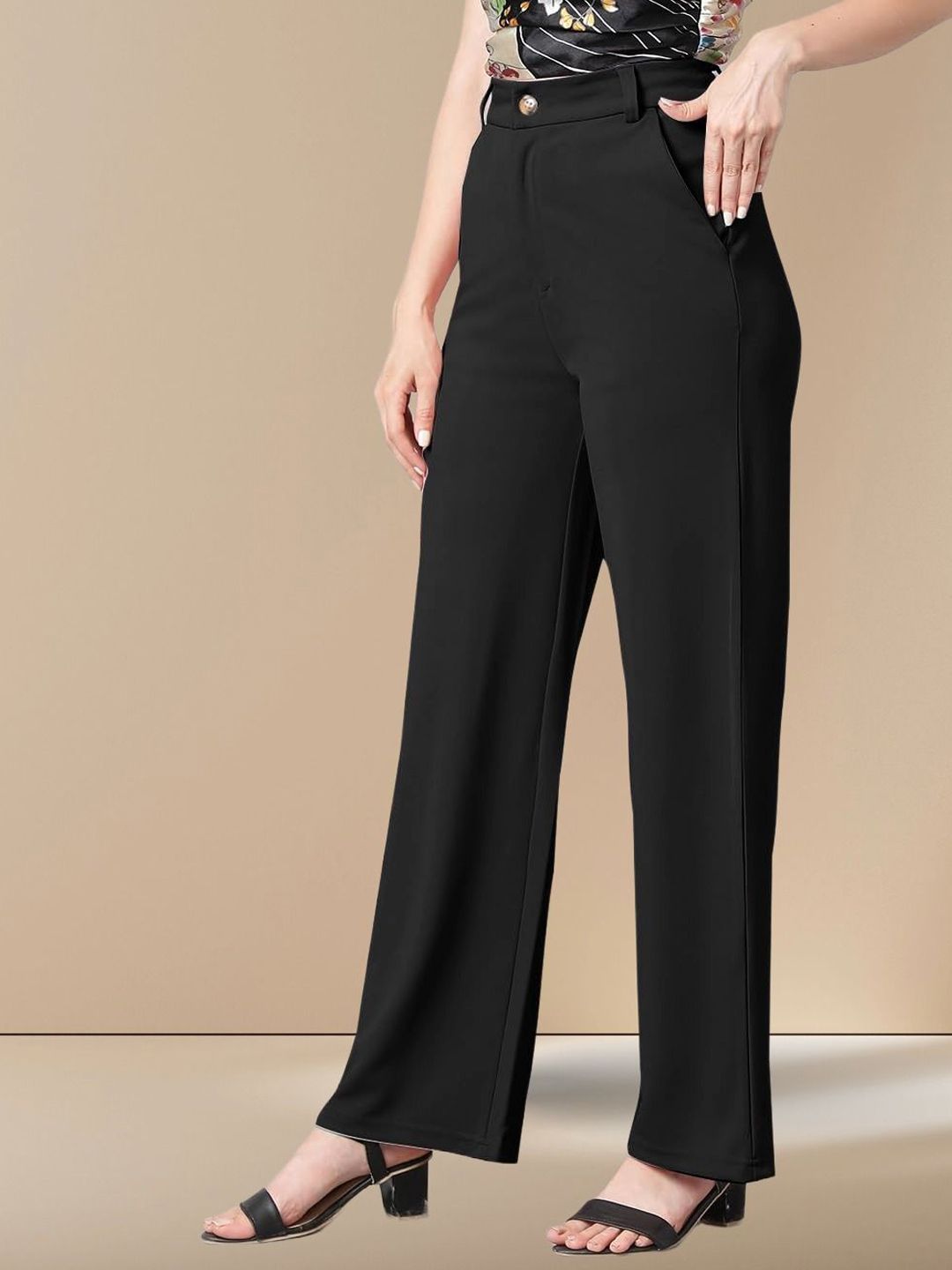 Kotty Women Straight Fit High-Rise Trousers