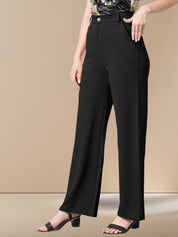 Kotty Women Straight Fit High-Rise Trousers