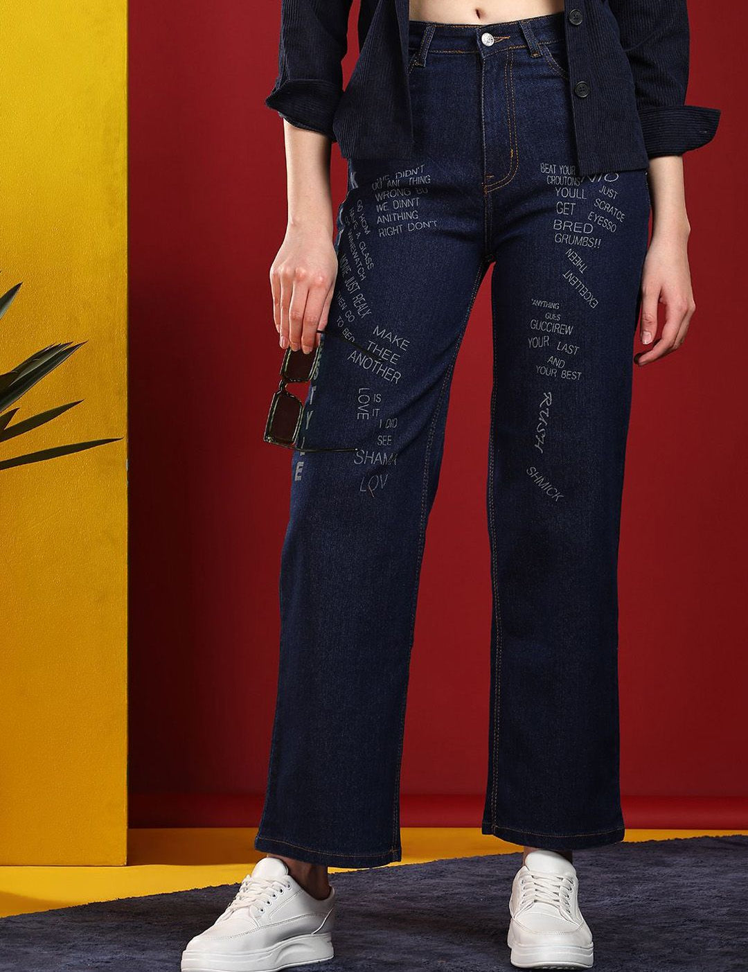 Kotty Women Jean Straight Fit High-Rise Stretchable Jeans