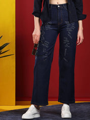 Kotty Women Jean Straight Fit High-Rise Stretchable Jeans