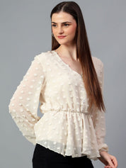 Kotty Women Solid V-Neck Top