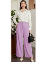 Violet Straight Fit High-Rise Trousers for Women | Kotty