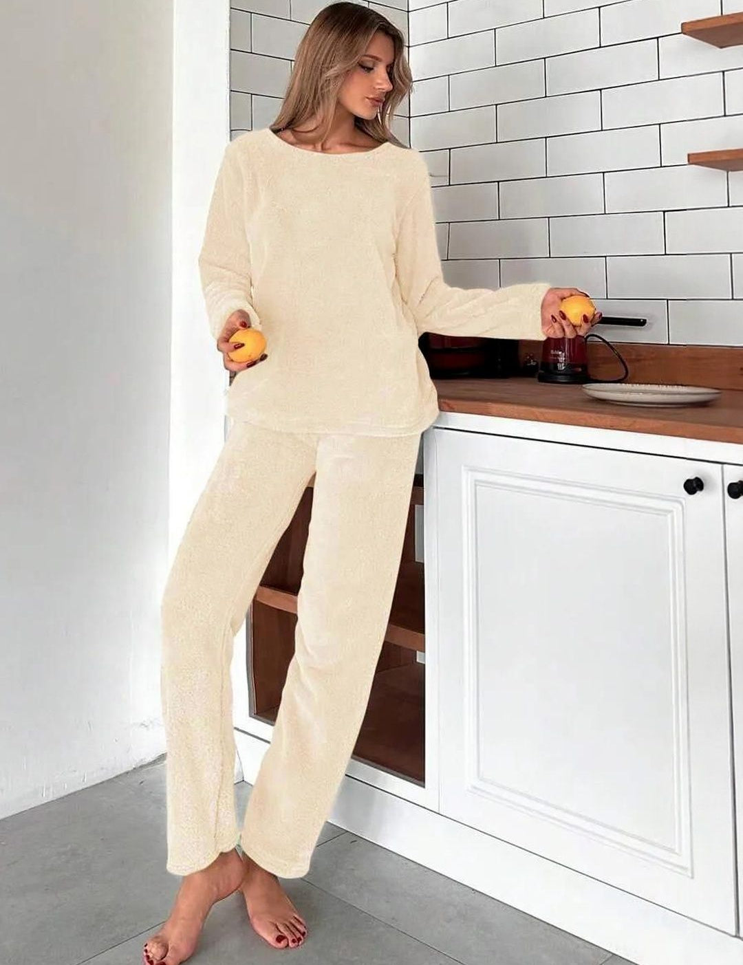 Kotty Round Neck Top With Pyjamas