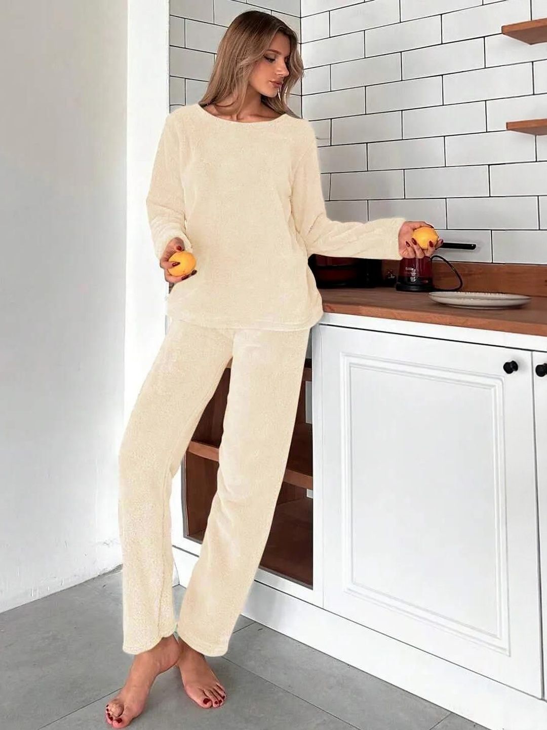 Kotty Round Neck Top With Pyjamas