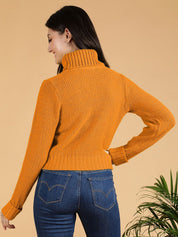 Kotty Women Turtle Neck Crop Pullover