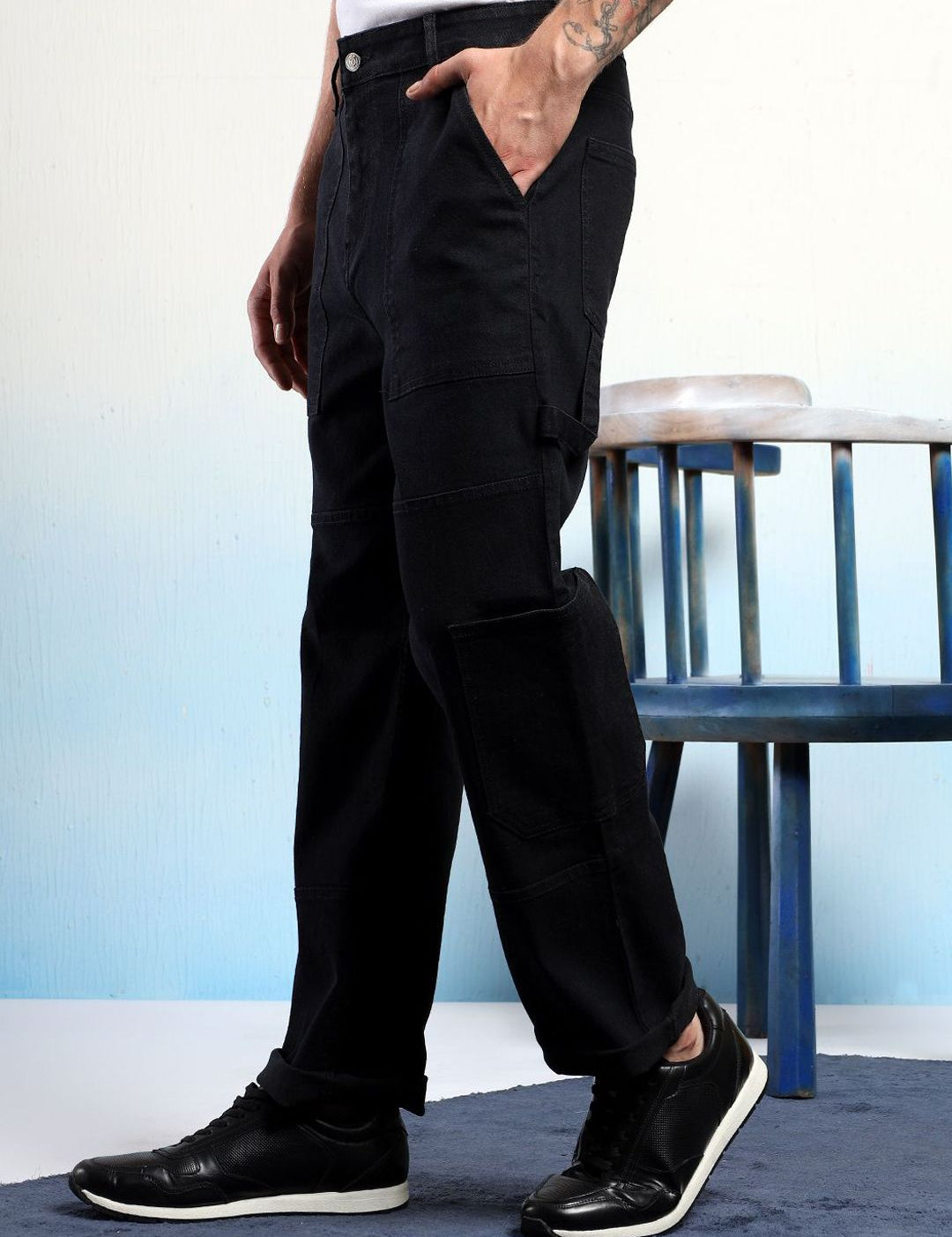 Kotty Men Pleated Cargos Trousers