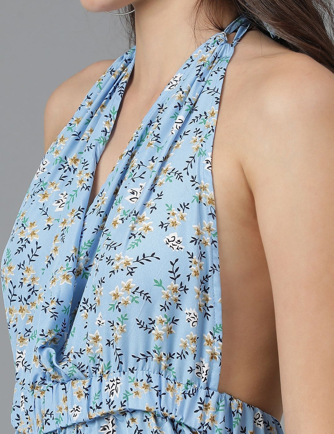 Kotty Women Halter Neck Printed Basic Jumpsuit