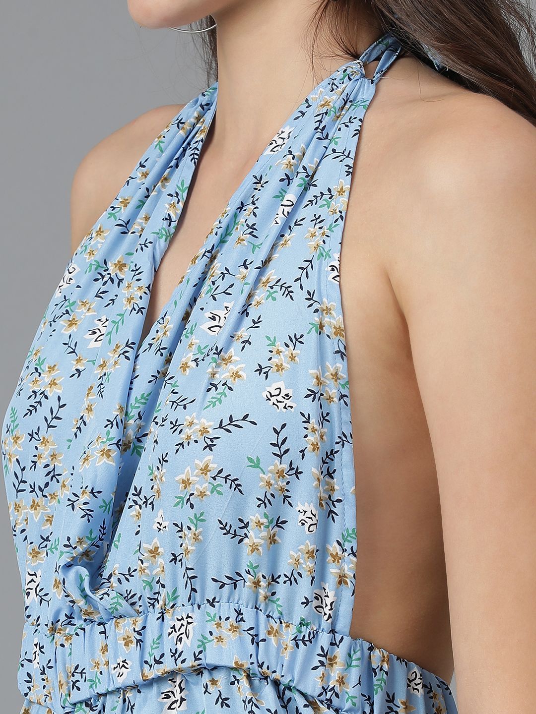 Kotty Women Halter Neck Printed Basic Jumpsuit