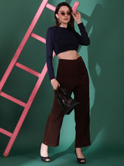 Kotty Women Solid High Neck Top