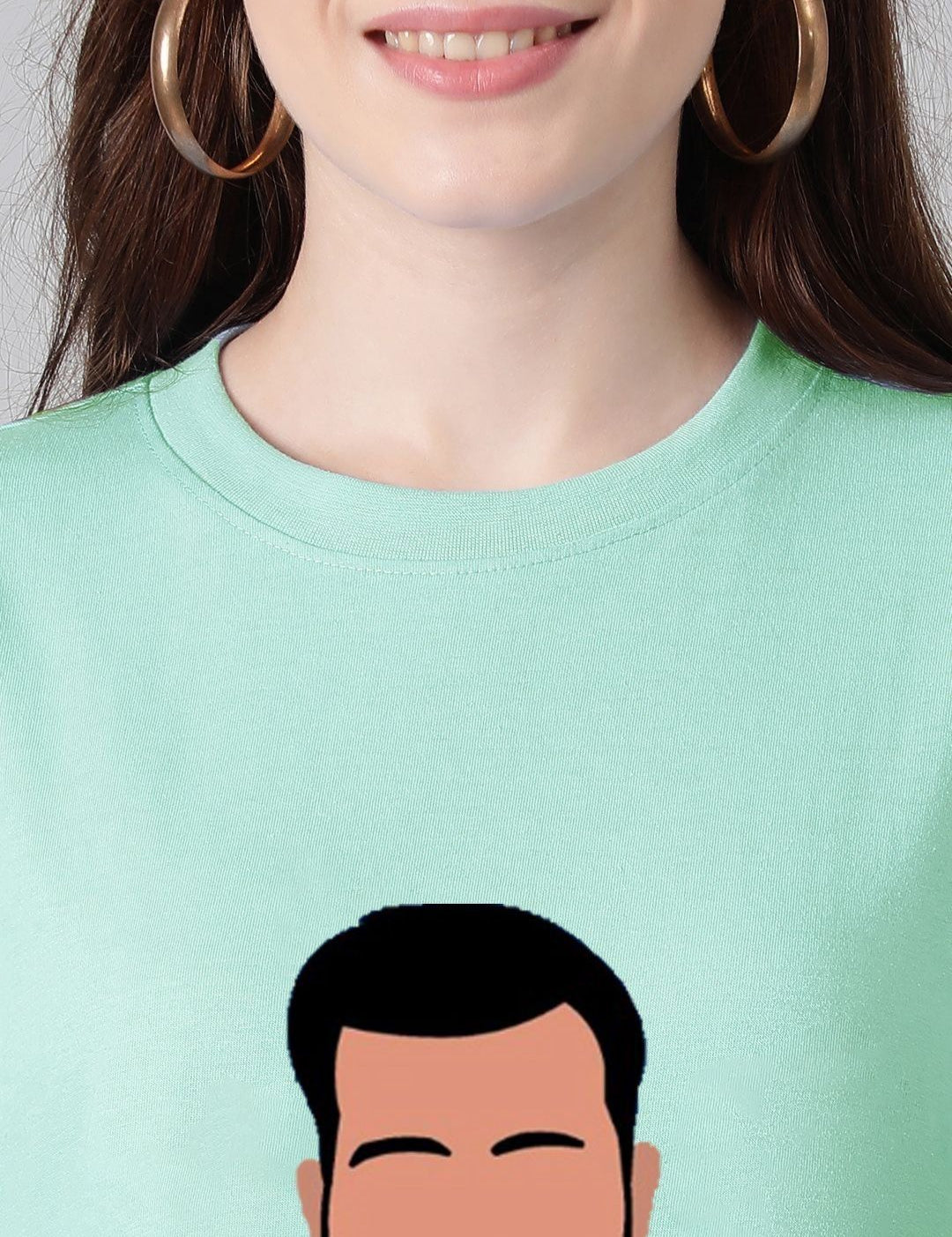 Kotty Women Graphic Printed Round Neck Cotton Oversized T-shirt