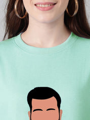 Kotty Women Graphic Printed Round Neck Cotton Oversized T-shirt