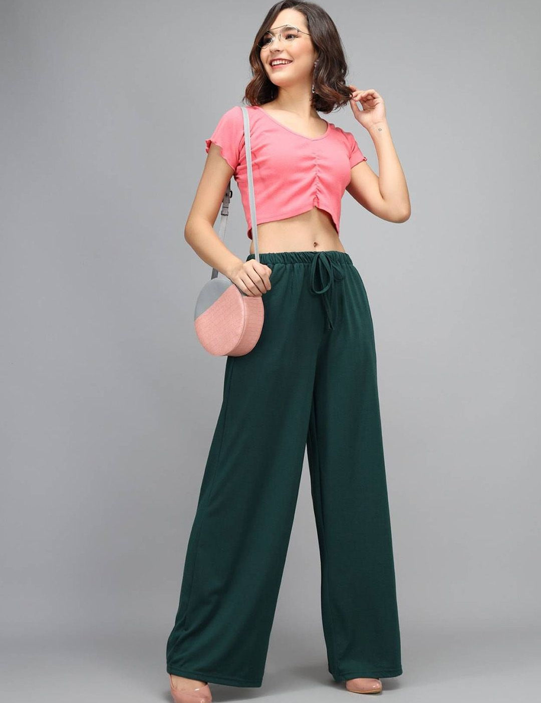Kotty Women Solid Relaxed High-Rise Trousers