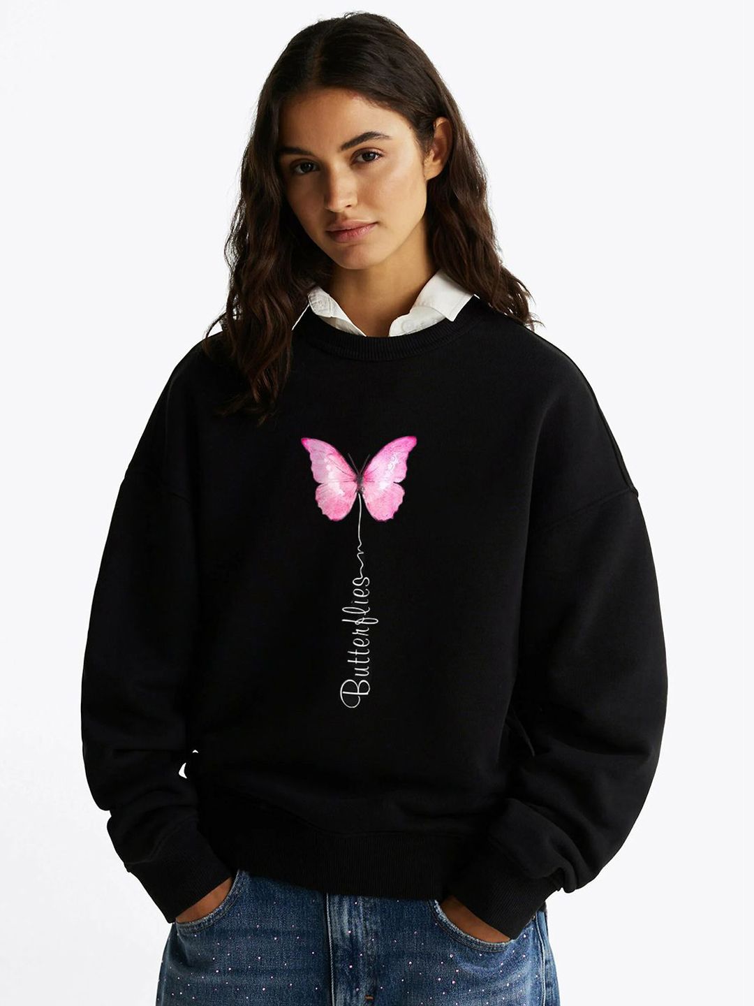 Kotty Women Printed Full Sleeve Sweatshirt