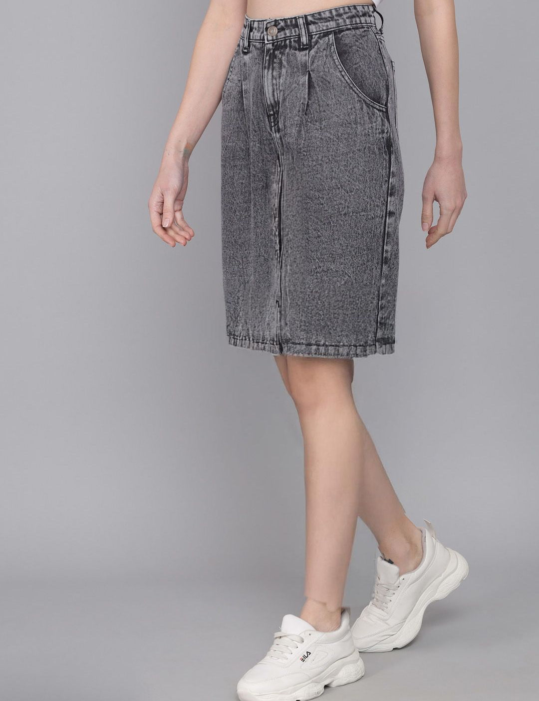 Kotty Denim Straight Skirt