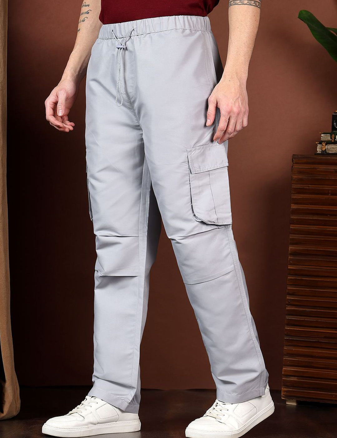 Kotty Men Relaxed Easy Wash Cargos Trousers
