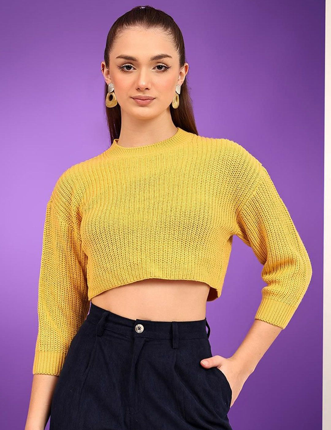 Kotty Women Crop Pullover Sweater