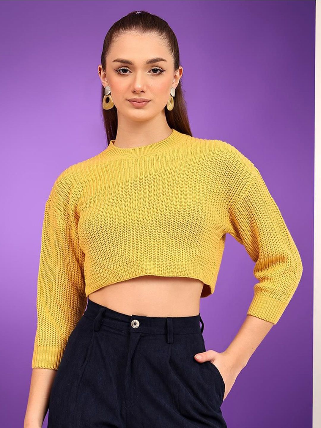 Kotty Women Crop Pullover Sweater