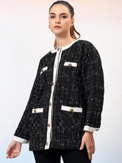 Kotty Women Mandarin Collar Single-Breasted Overcoat