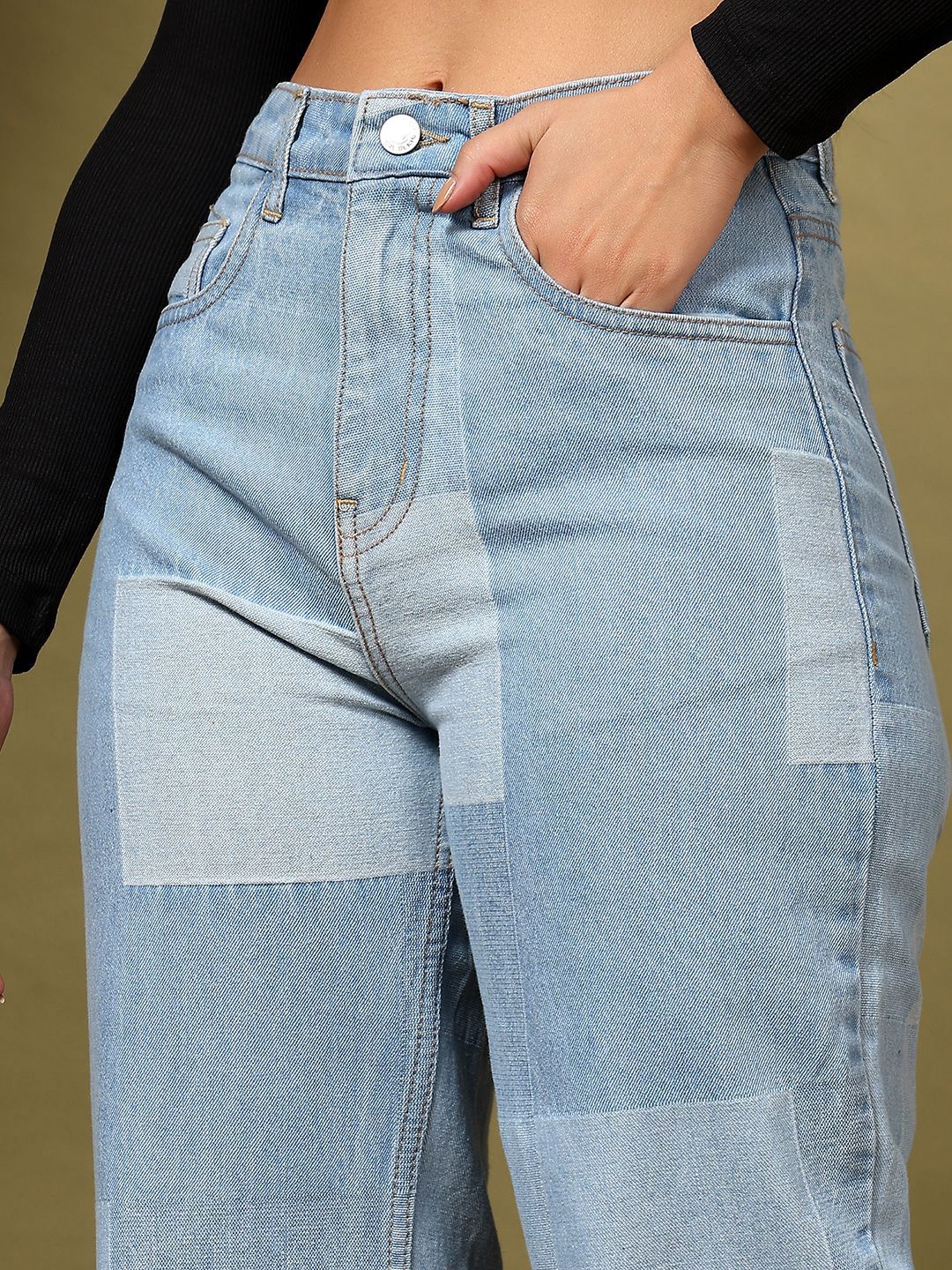 Kotty Women Straight Fit High-Rise Stretchable Jeans