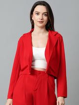 KOTTY Basics Women Double Breasted Crop Blazer