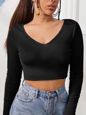 Kotty Women Solid V-Neck Top