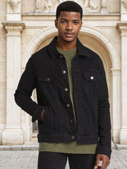 Kotty Men Solid Denim Jacket