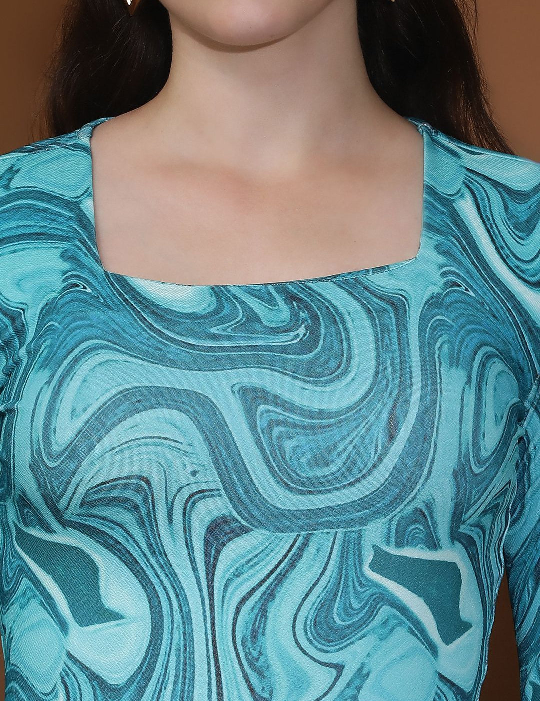 Kotty Abstract Printed Sheath Midi Dress