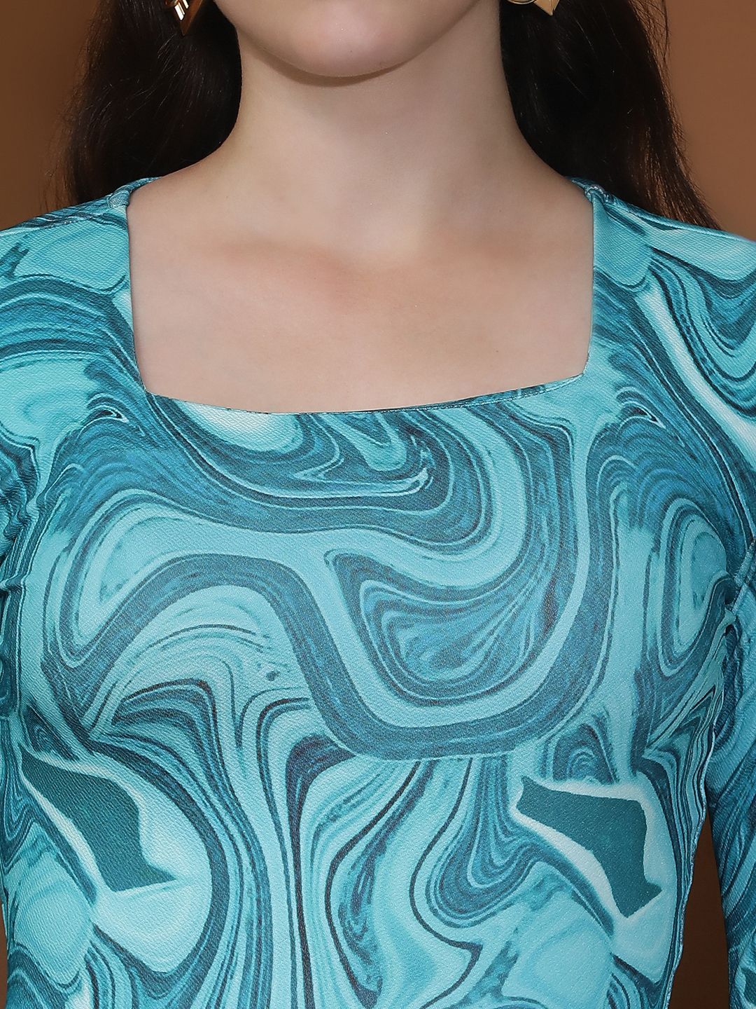 Kotty Abstract Printed Sheath Midi Dress