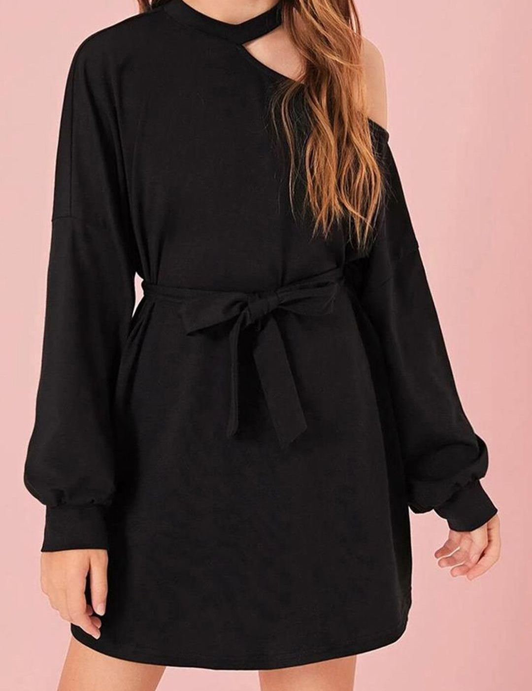 Kotty Cold-Shoulder A-Line Dress