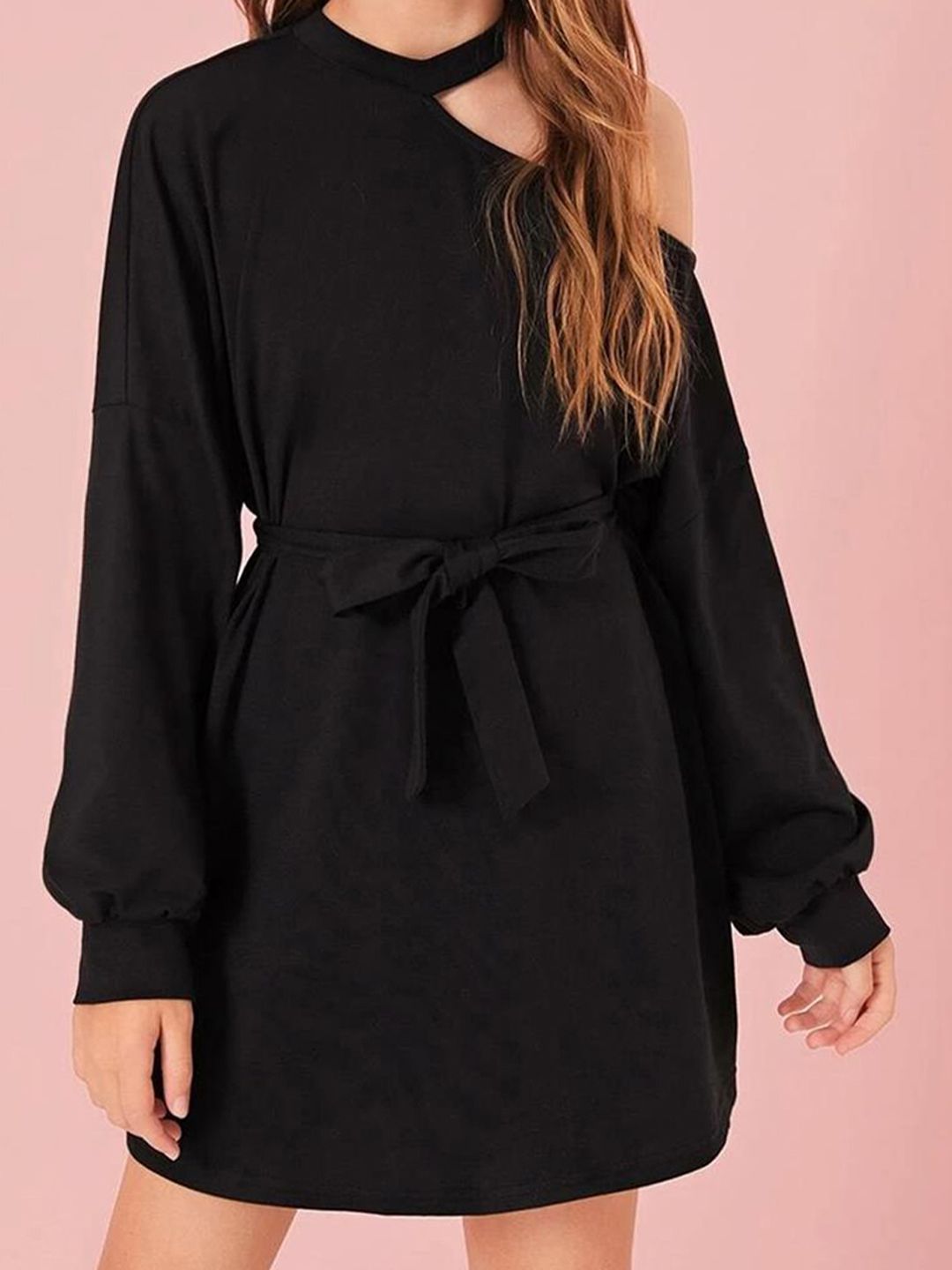 Kotty Cold-Shoulder A-Line Dress