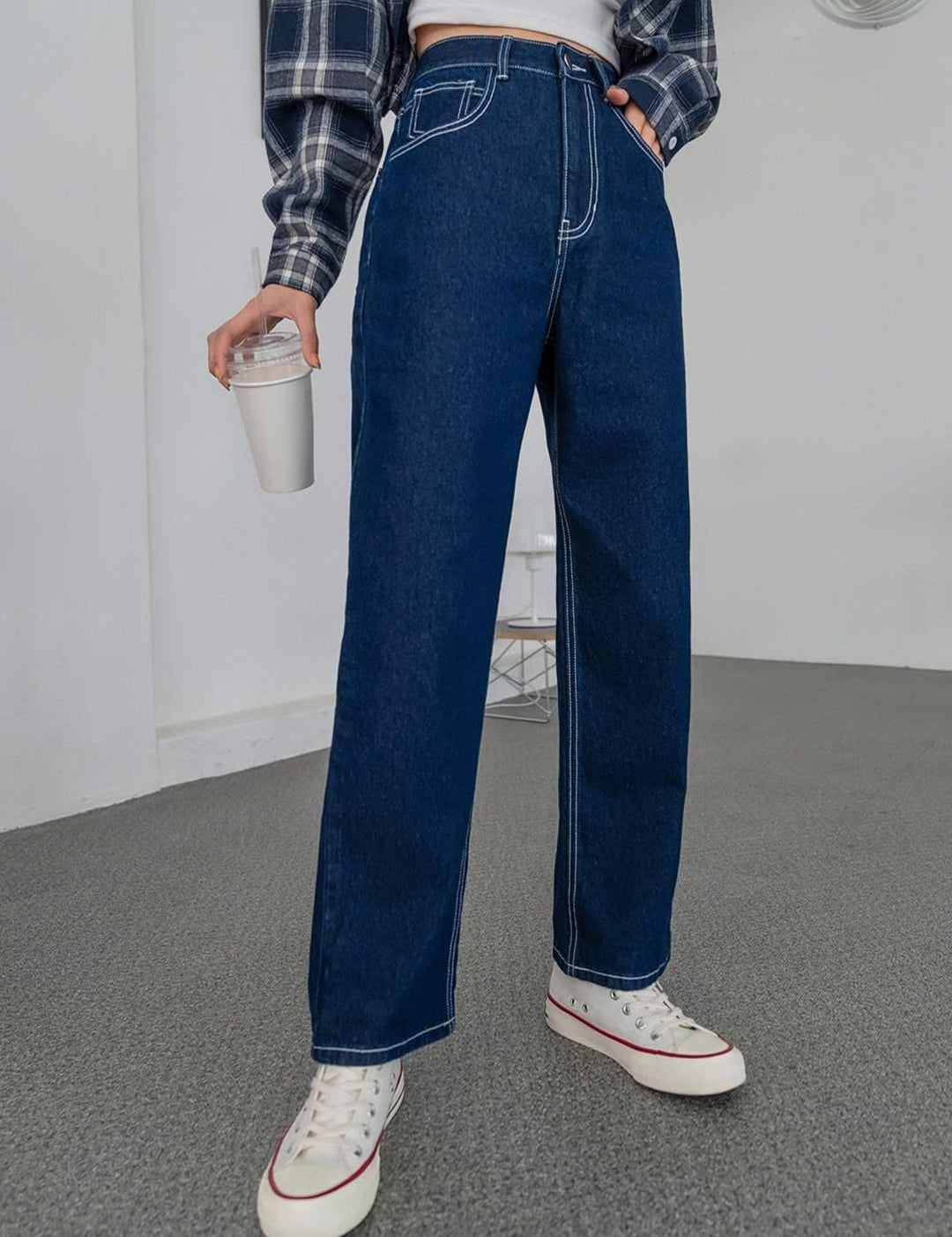 Kotty Women High-Rise Straight Fit Stretchable Jeans