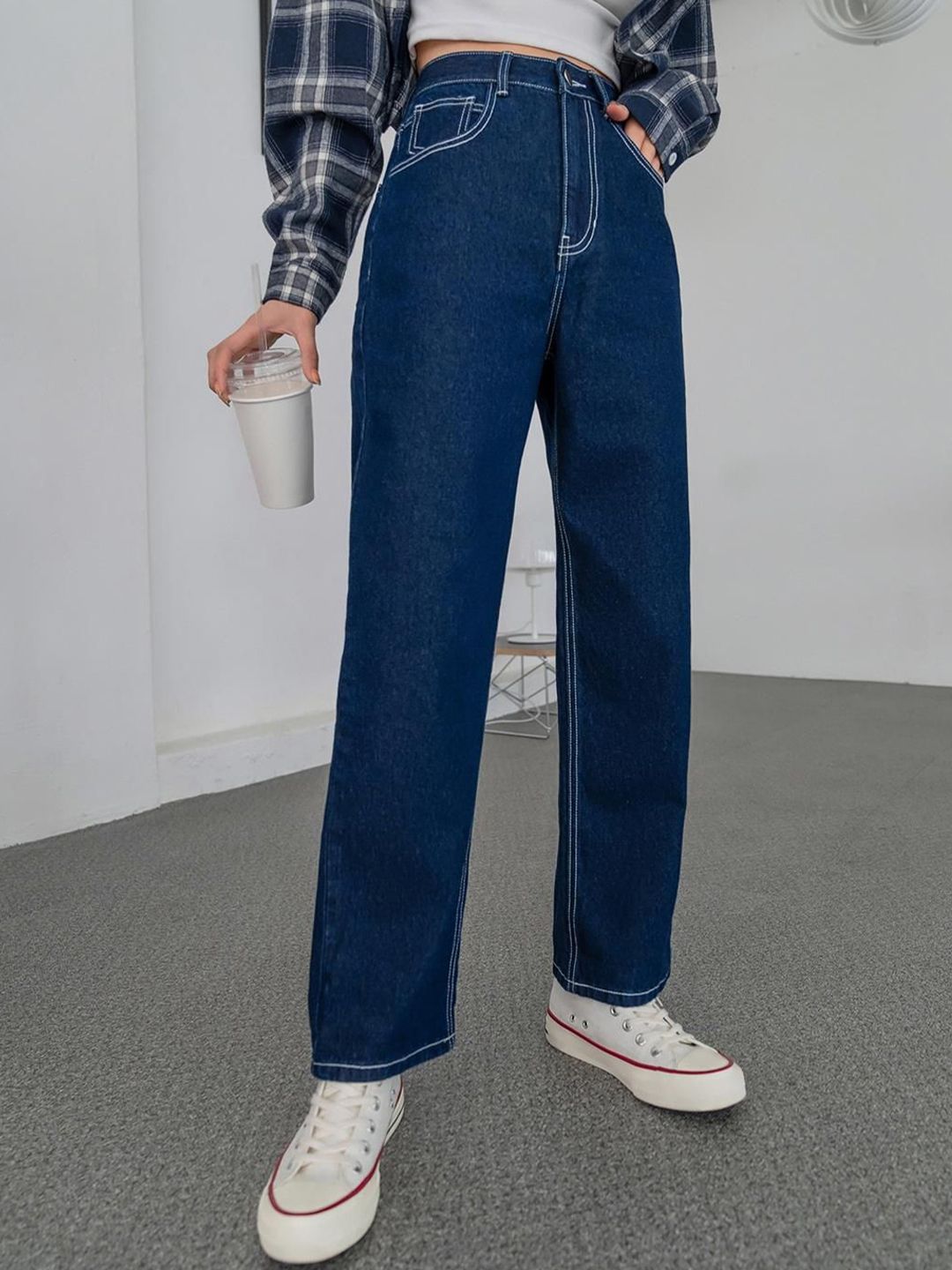 Kotty Women High-Rise Straight Fit Stretchable Jeans