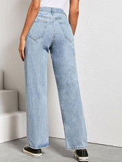 Kotty Women Straight Fit High-Rise Cotton Stretchable Jeans