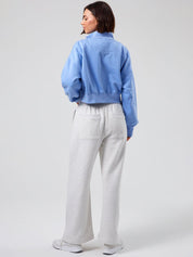 Kotty Women Mock Collar Crop Sweatshirt