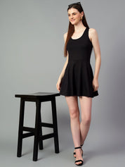 Kotty Women Round Neck Sleeveless Fit & Flare Mini Dress