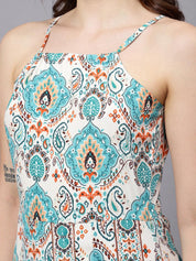 Kotty Women Print A-Line Midi Dress