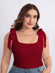 KOTTY Women Plus Size Solid Scoop Neck Top