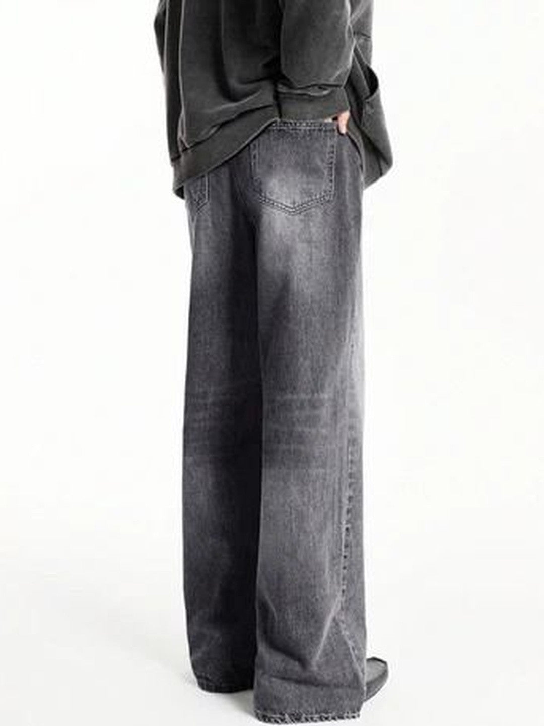 Kotty Men Wide Leg Low-Rise Light Fade Stretchable Jeans