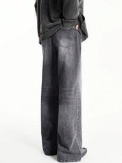 Kotty Men Wide Leg Low-Rise Light Fade Stretchable Jeans